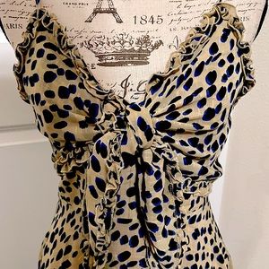 Saints + Secrets ruffled spaghetti strap dress